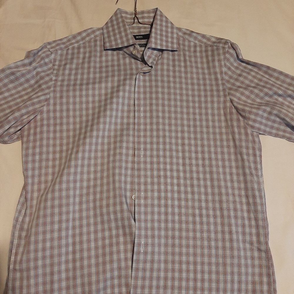 Hugo boss plaid shirt